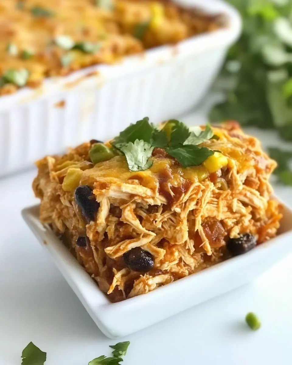 Shredded BBQ Chicken Casserole