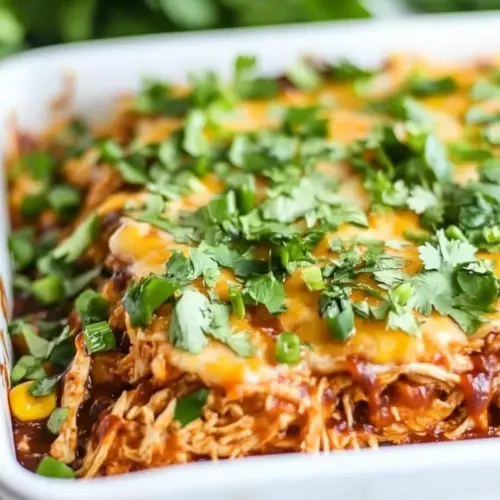 Shredded BBQ Chicken Casserole