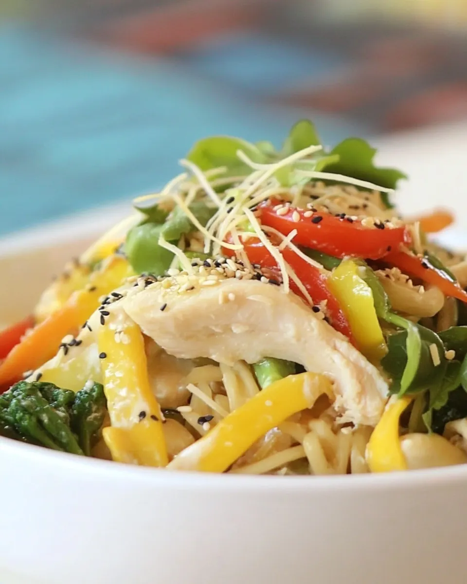 Shredded Chicken Primavera Bowl