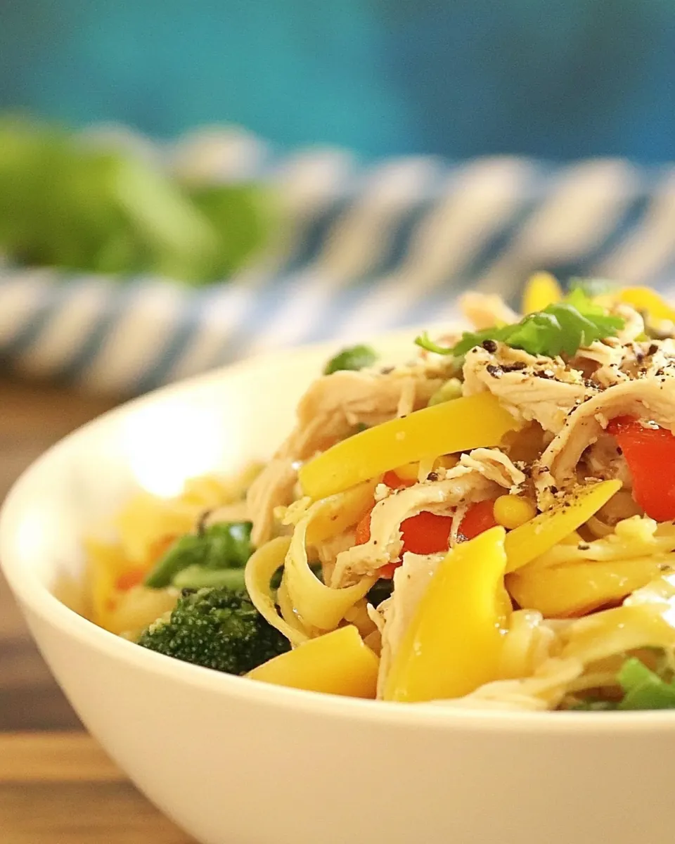 Shredded Chicken Primavera Bowl