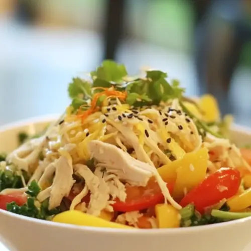 Shredded Chicken Primavera Bowl