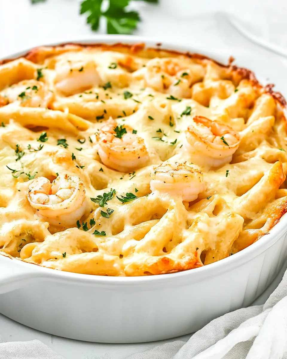 Shrimp Alfredo Bake