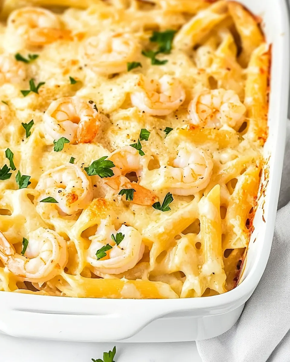 Shrimp Alfredo Bake