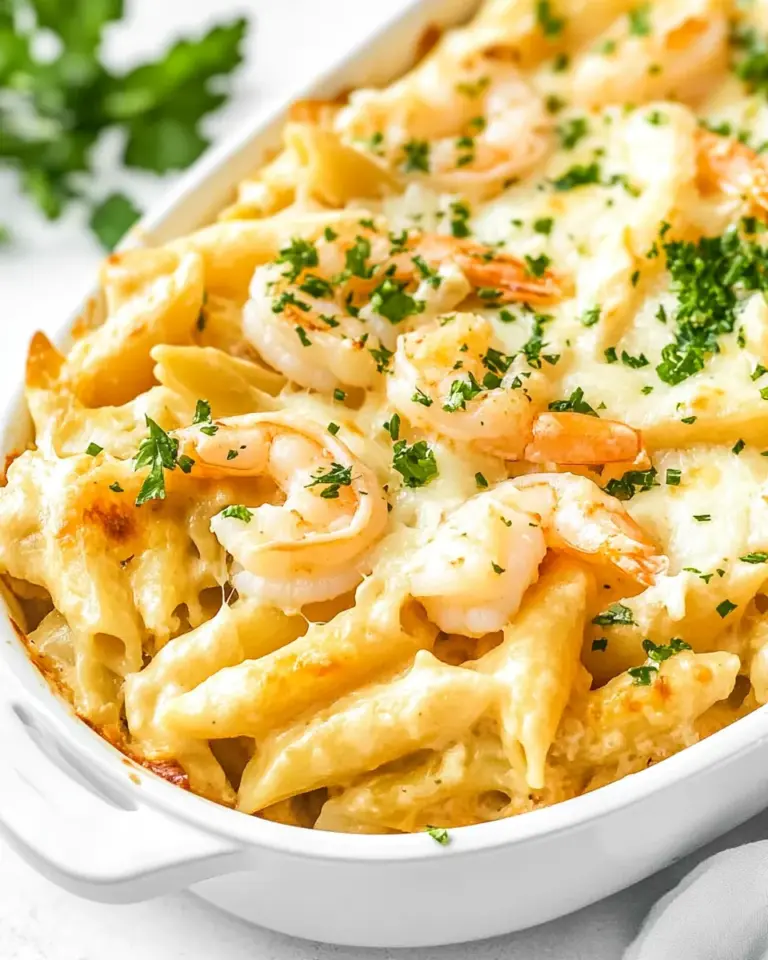 Shrimp Alfredo Bake