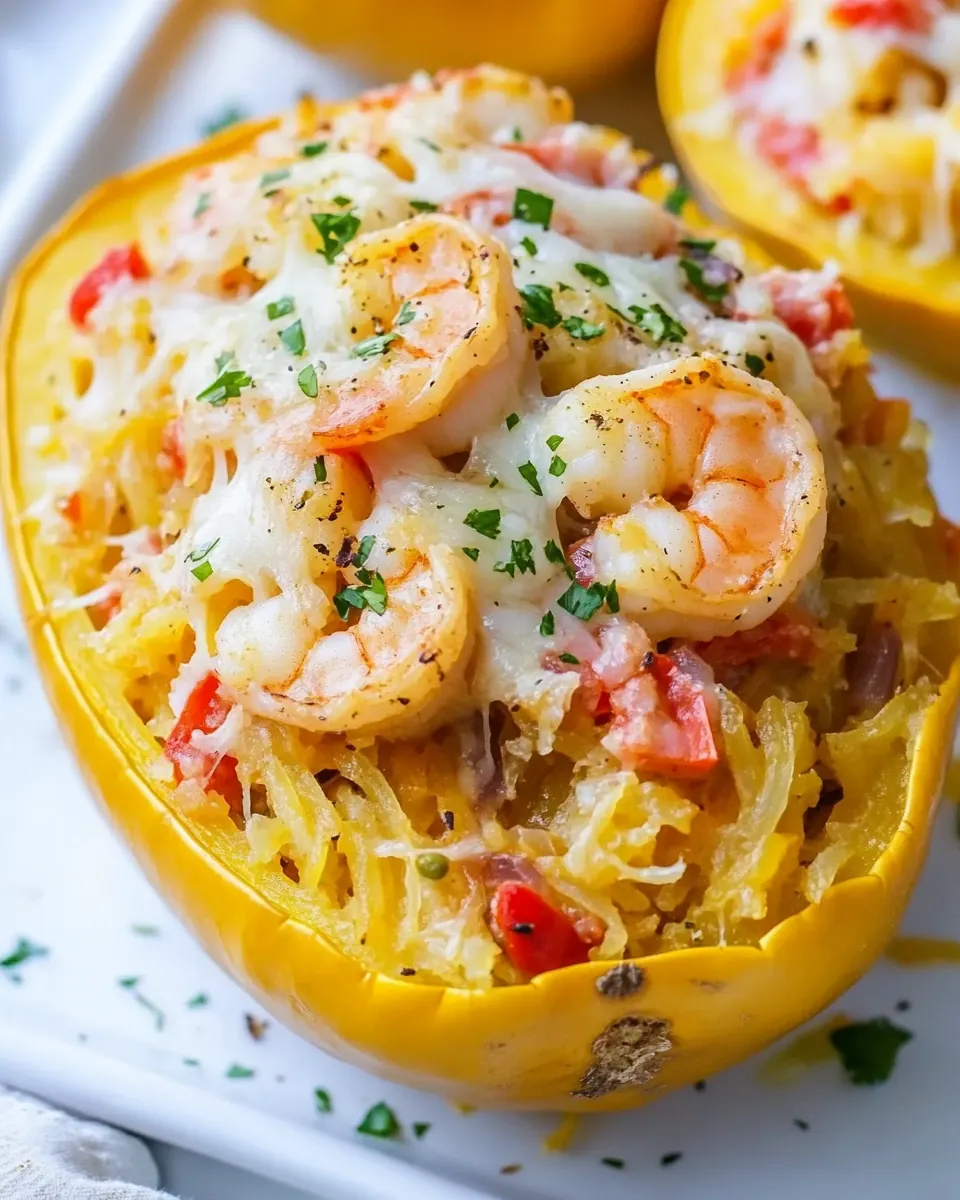 Shrimp Fajita Stuffed Spaghetti Squash