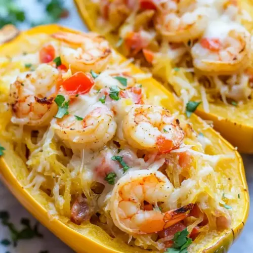 Shrimp Fajita Stuffed Spaghetti Squash