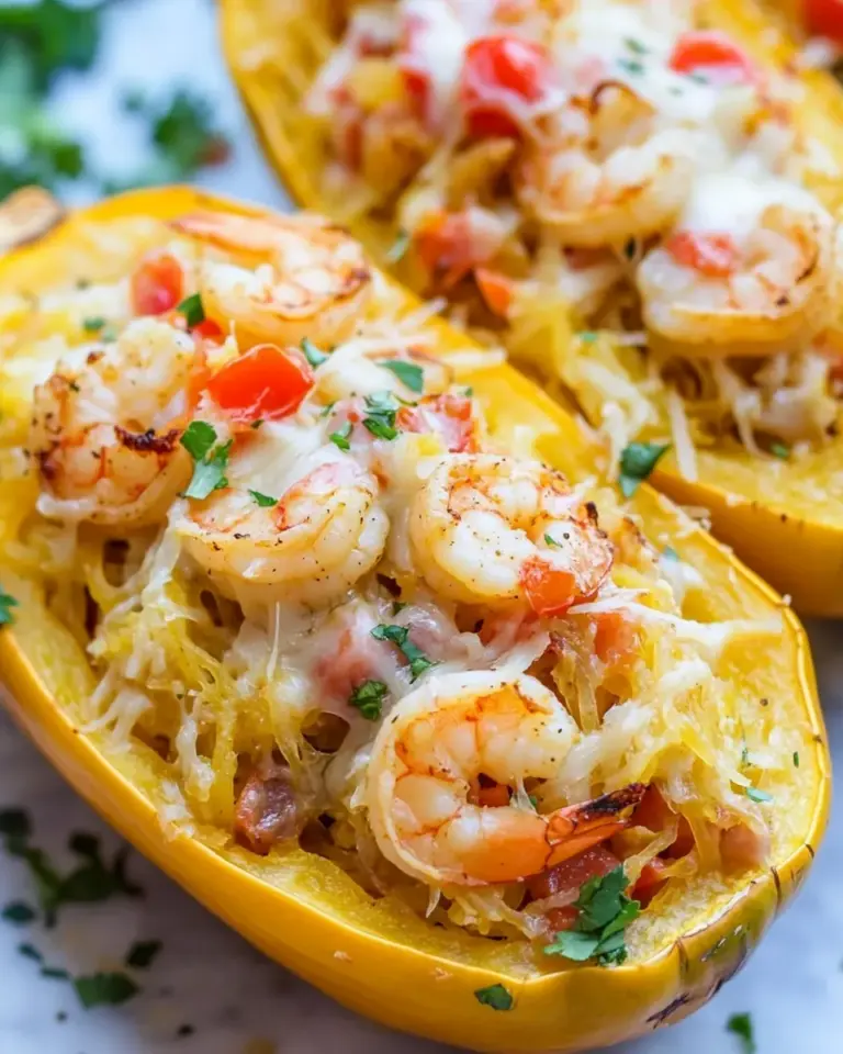 Shrimp Fajita Stuffed Spaghetti Squash