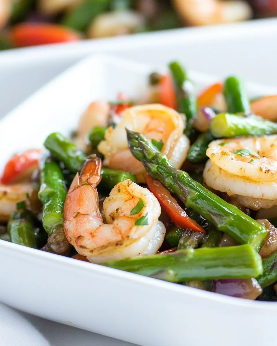 Shrimp and Asparagus Stir Fry
