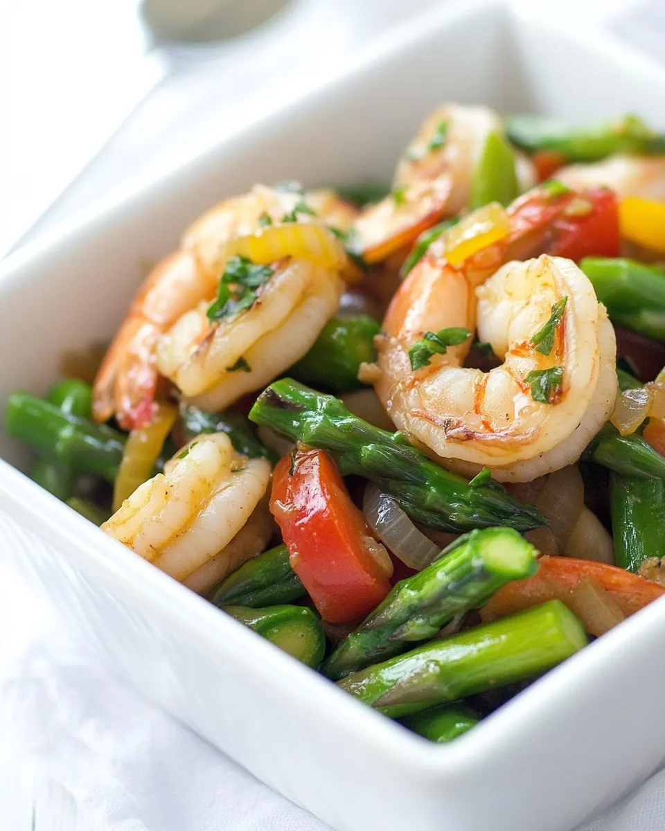 Shrimp and Asparagus Stir Fry
