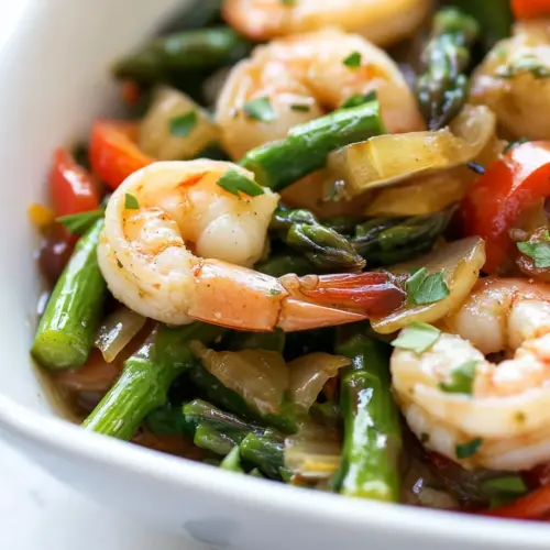 Shrimp and Asparagus Stir Fry