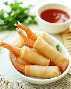 Shrimp and Cheese Spring Rolls