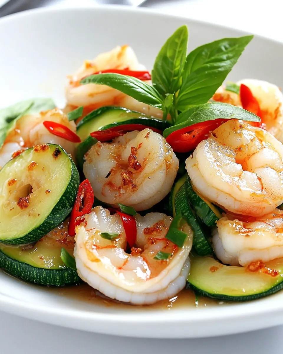 Shrimp and Zucchini Stir Fry