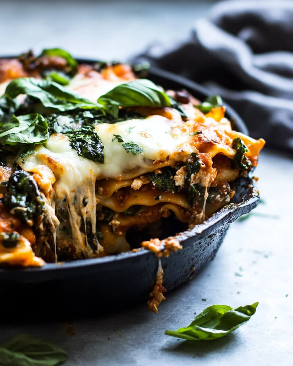 Simple Vegetarian Skillet Lasagna