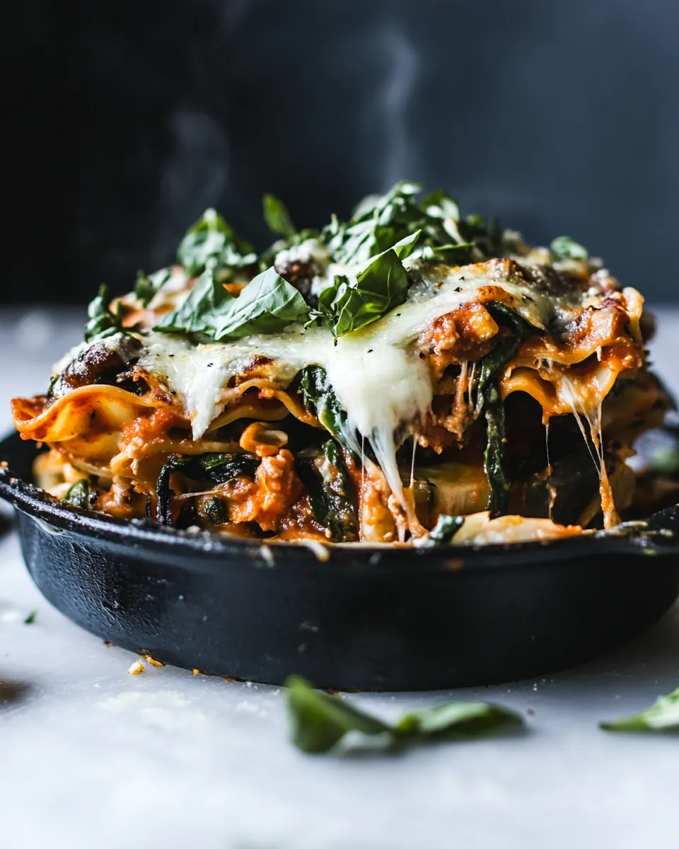 Simple Vegetarian Skillet Lasagna
