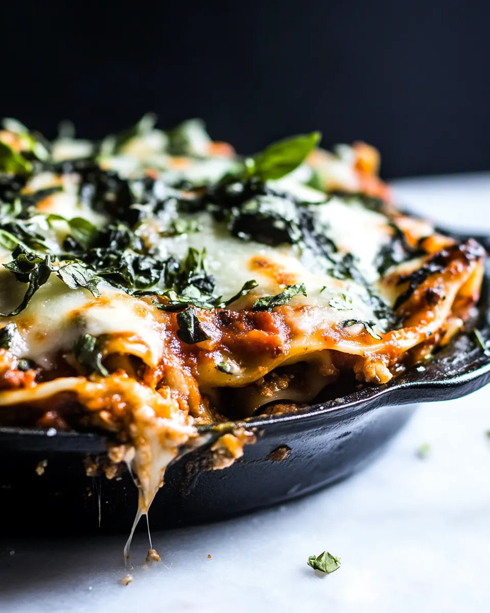 Simple Vegetarian Skillet Lasagna