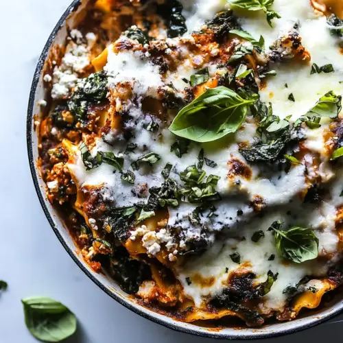 Simple Vegetarian Skillet Lasagna