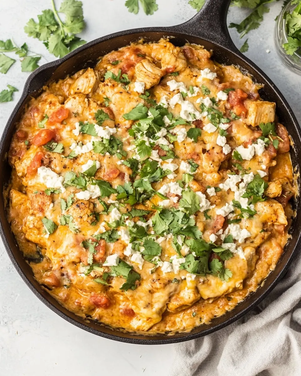 Skillet Chicken con Queso