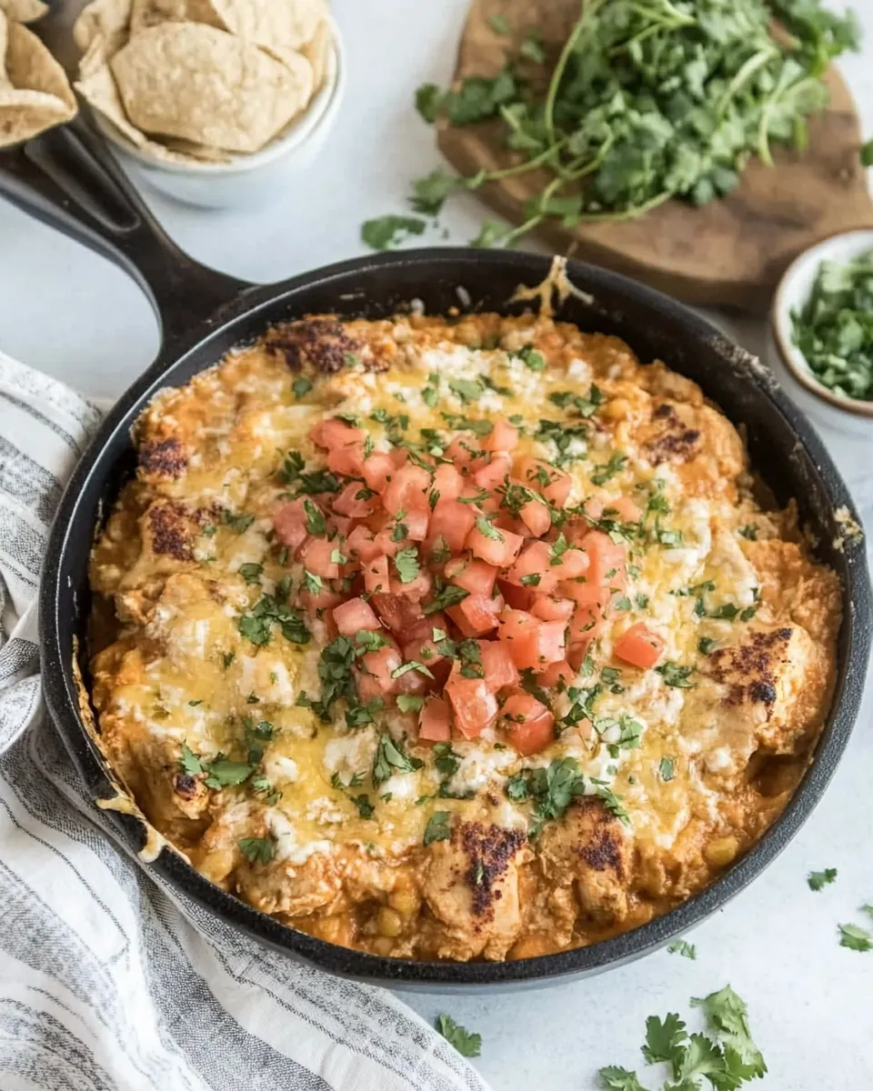 Skillet Chicken con Queso