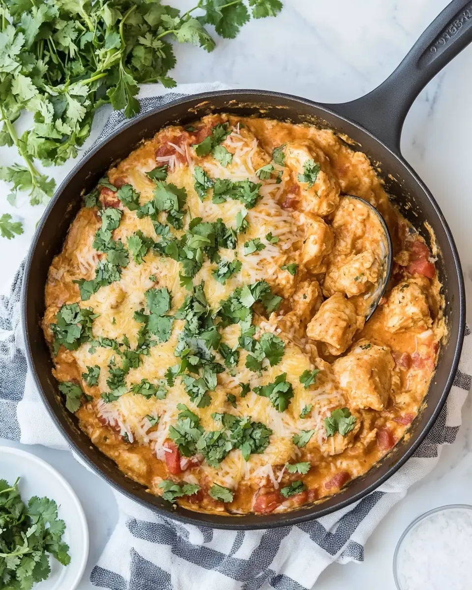 Skillet Chicken con Queso