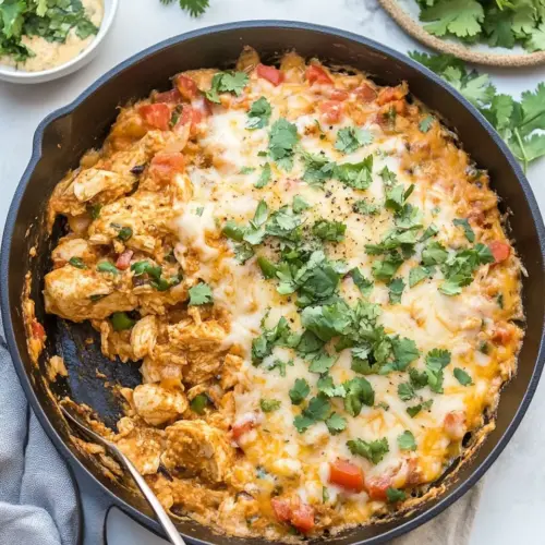 Skillet Chicken con Queso