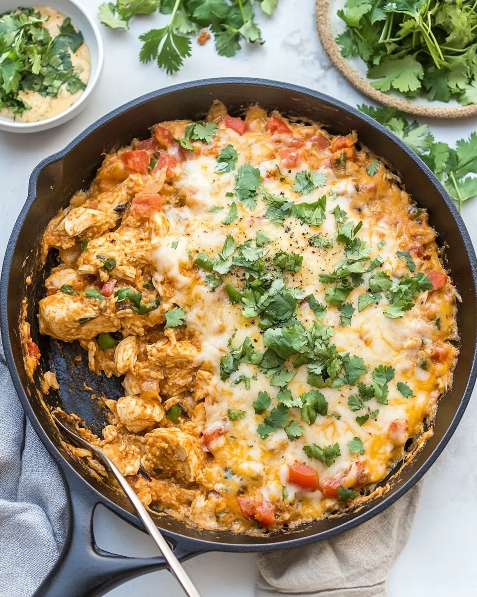 Skillet Chicken con Queso