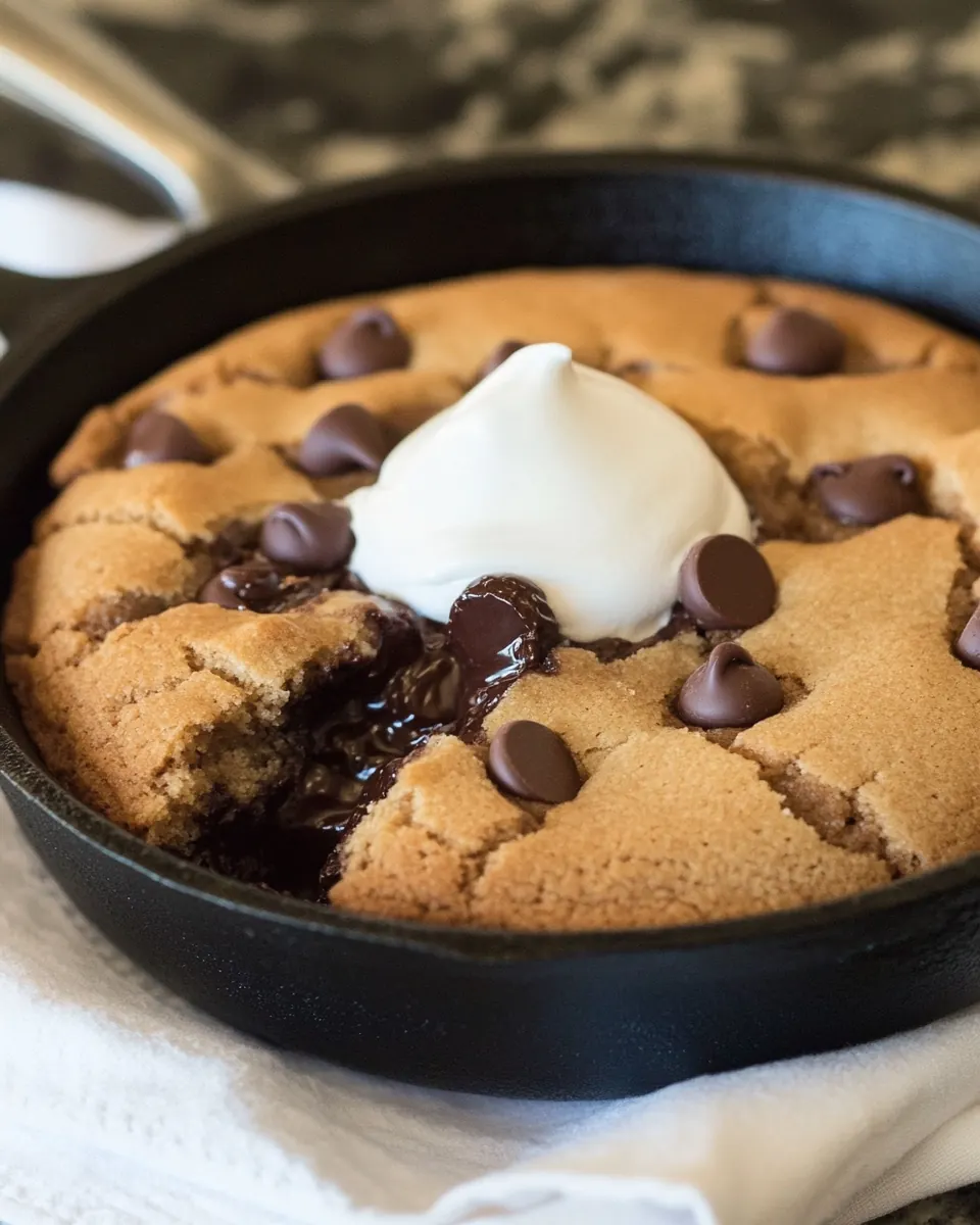 Skillet Chocolate Chip Cookie