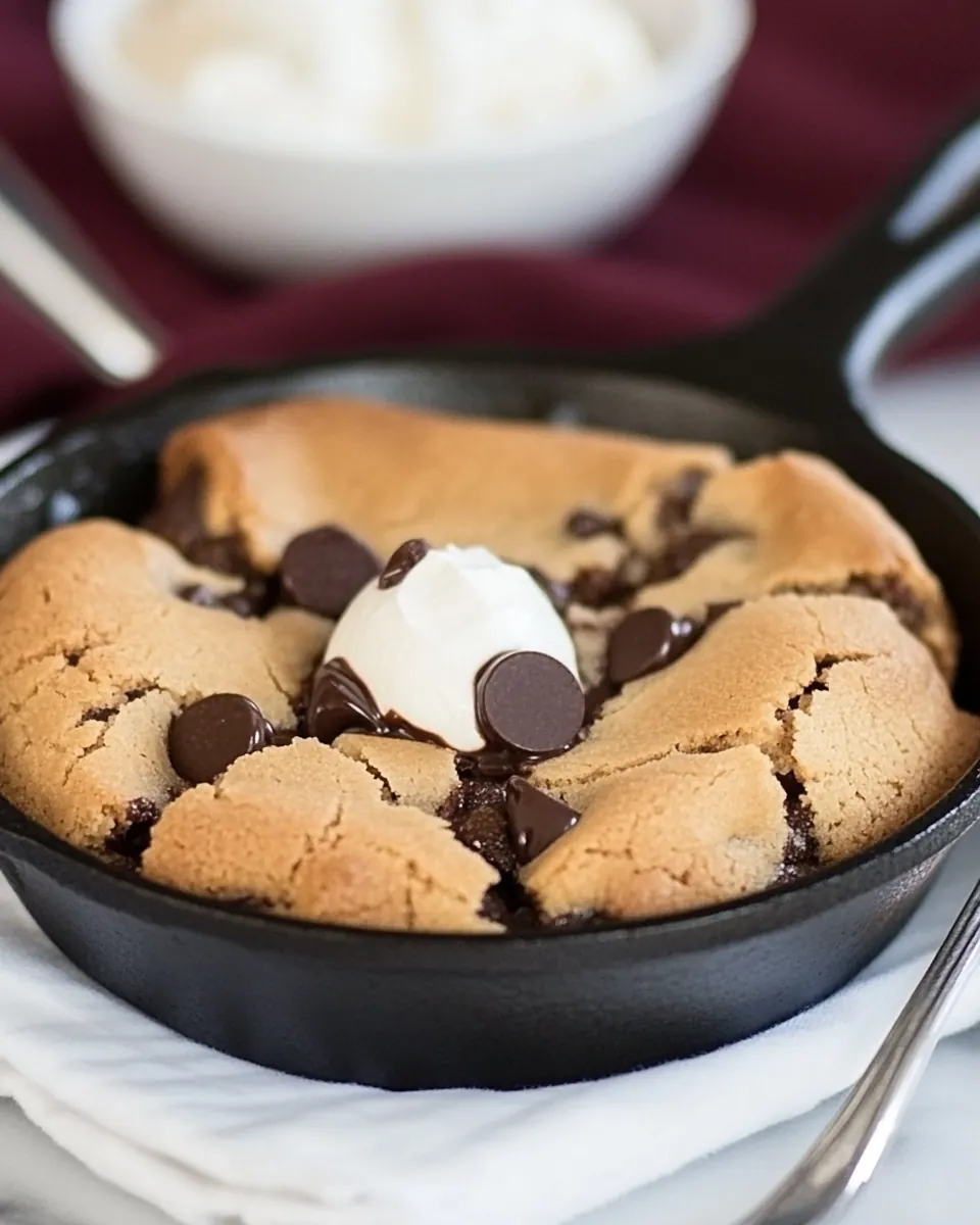 Skillet Chocolate Chip Cookie