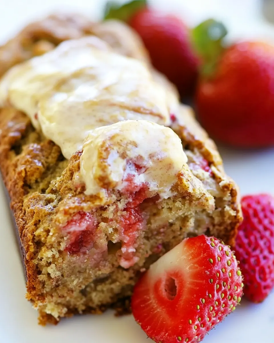 Skinny Strawberry Banana Bread