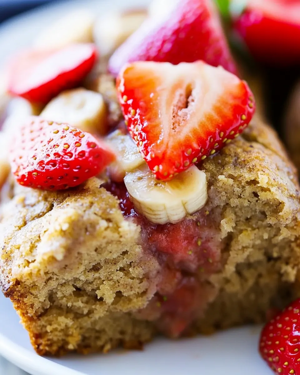 Skinny Strawberry Banana Bread