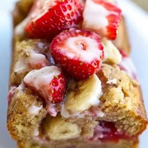 Skinny Strawberry Banana Bread
