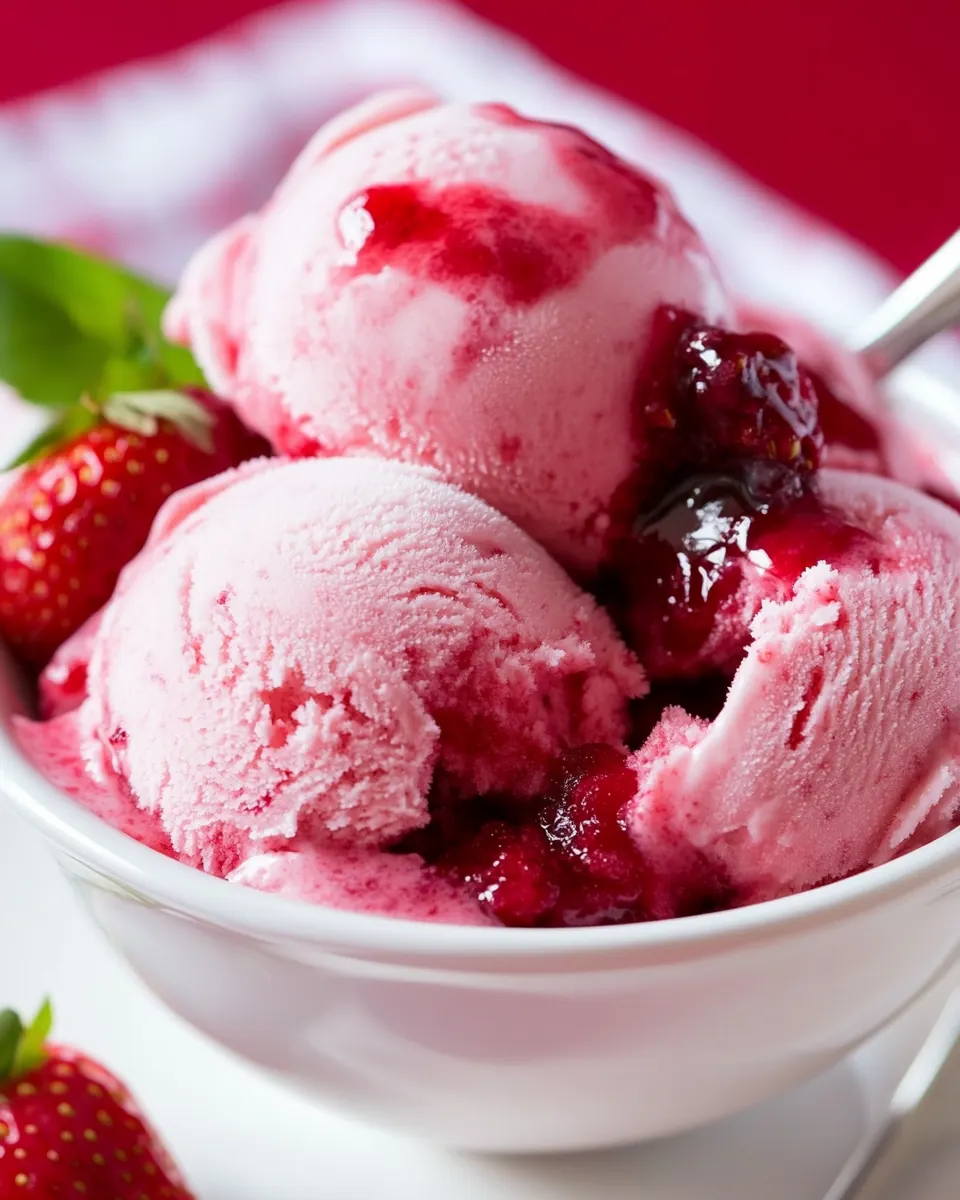 Skinny Strawberry Ice Cream