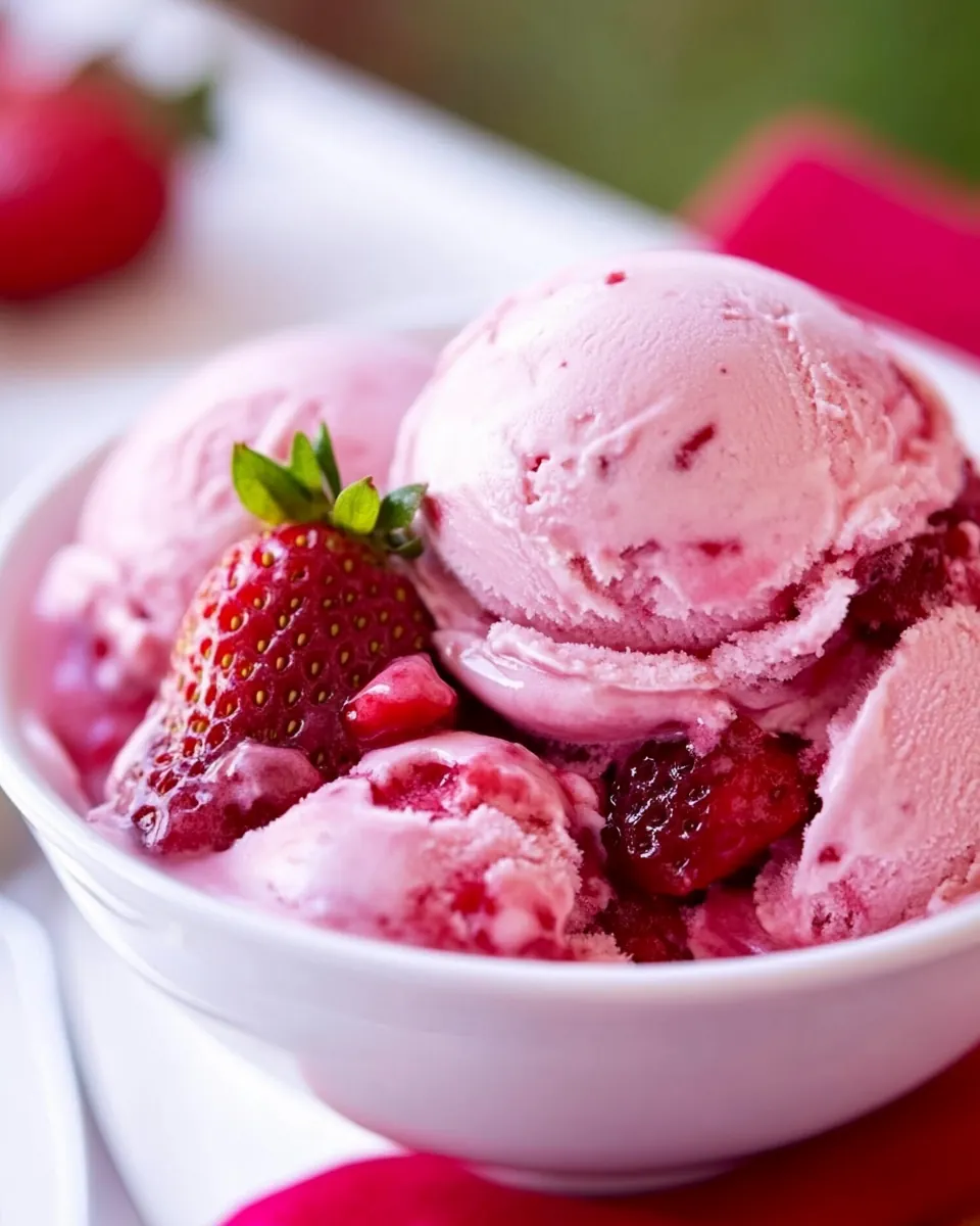Skinny Strawberry Ice Cream