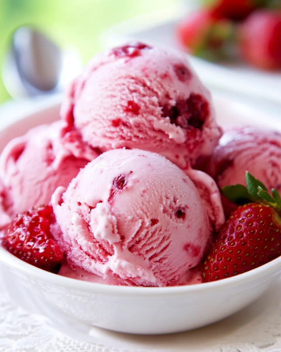 Skinny Strawberry Ice Cream