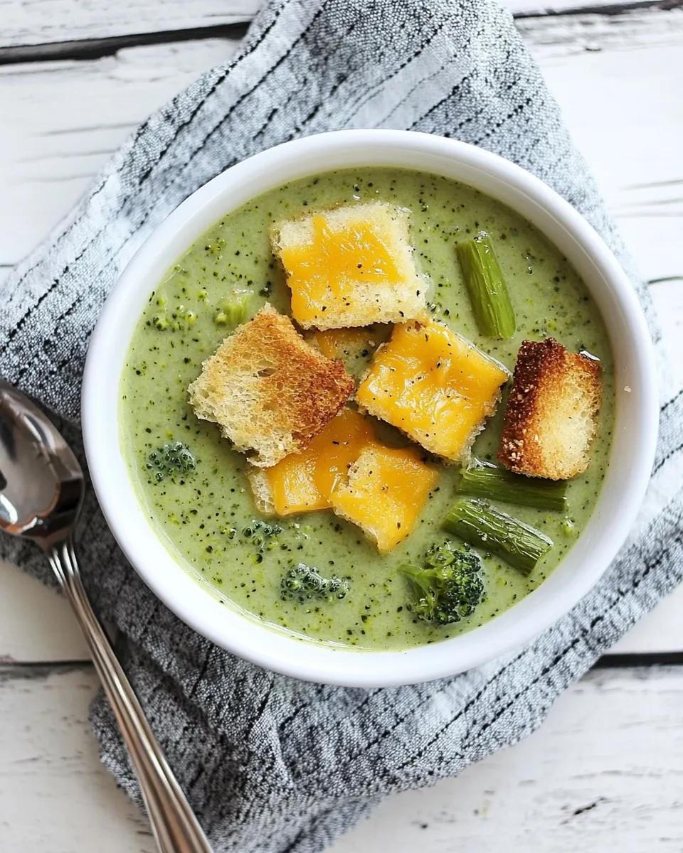 Slow Cooked Broccoli and Asparagus Soup
