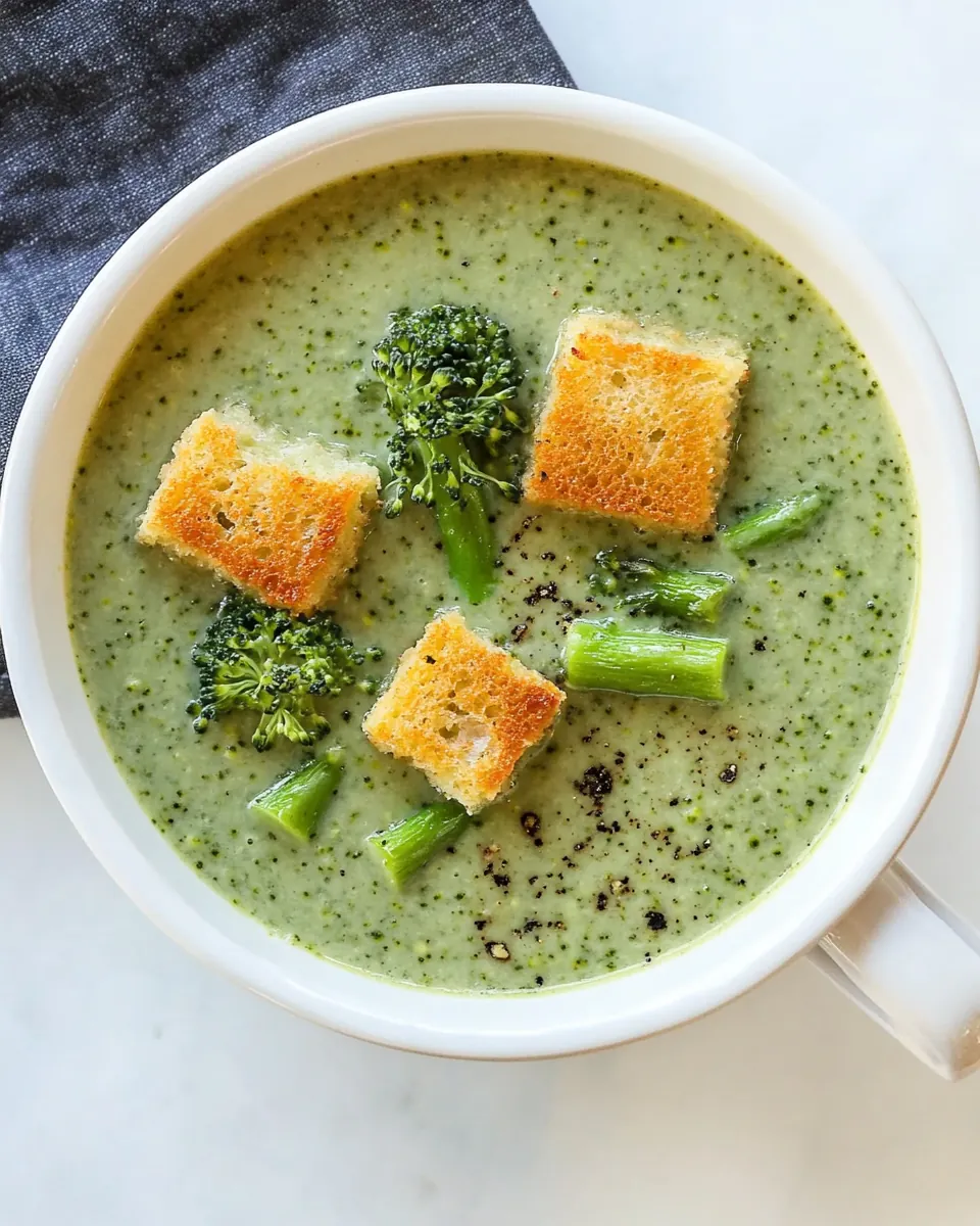 Slow Cooked Broccoli and Asparagus Soup