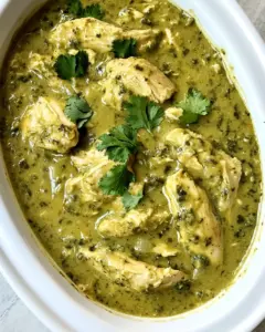 Slow Cooker 5 Ingredient Creamy Salsa Verde Chicken