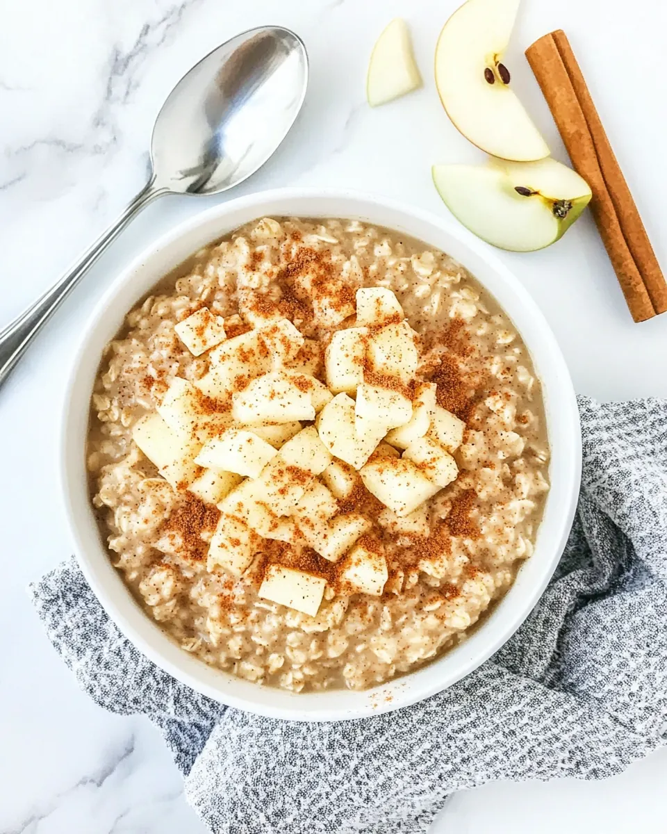Slow Cooker Apple Cinnamon Oatmeal