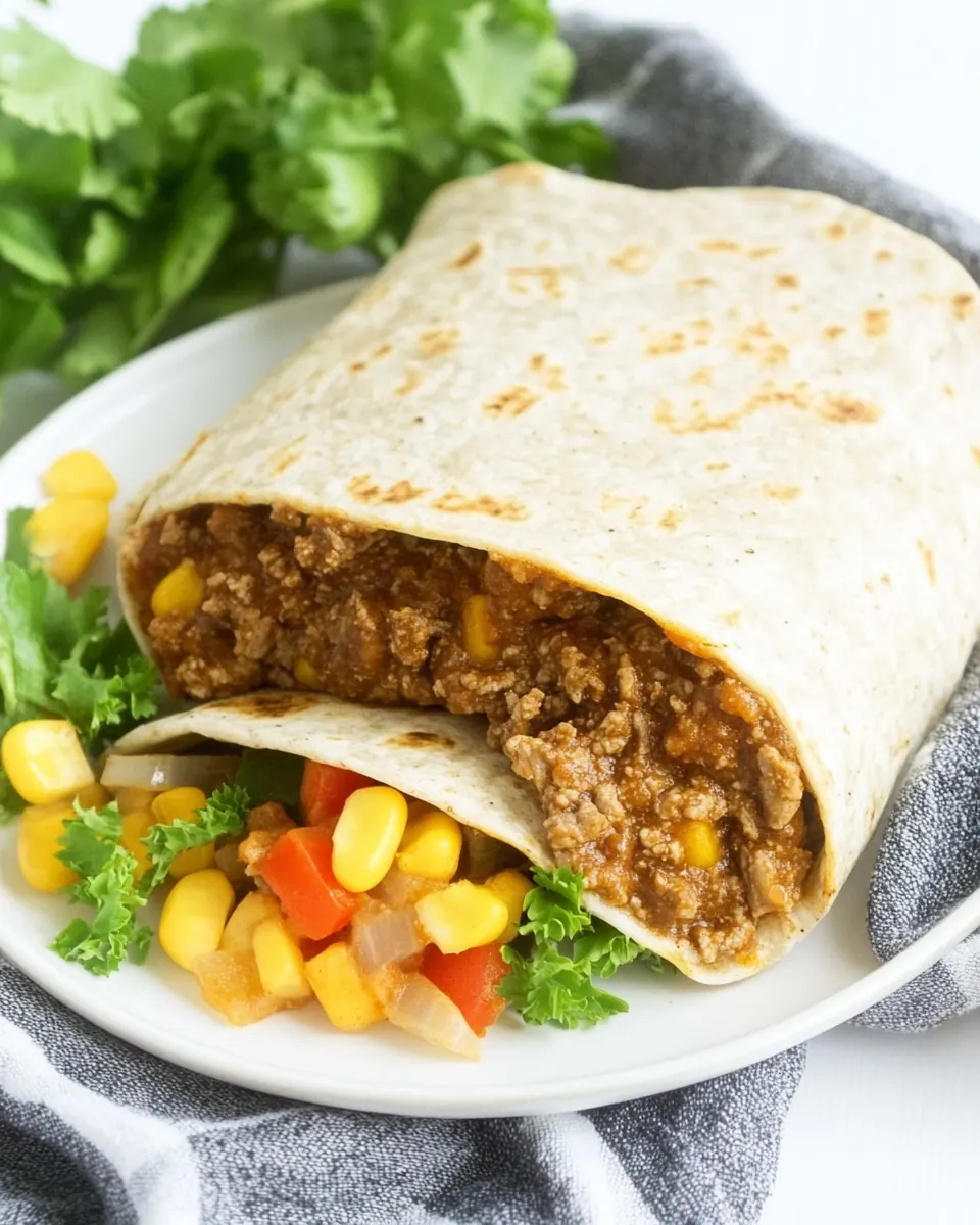 Slow Cooker Beef Burritos with Veggies