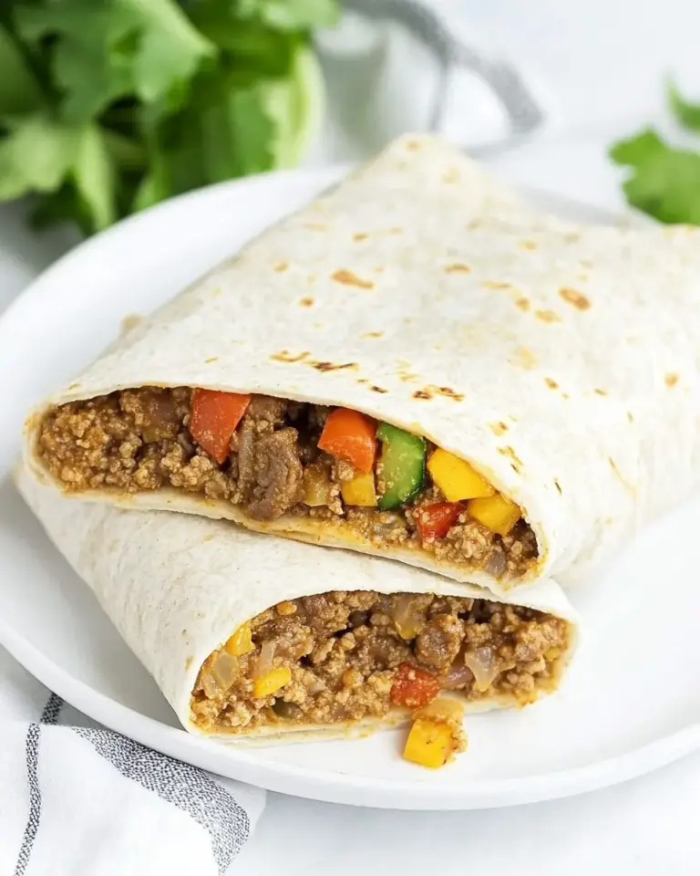 Slow Cooker Beef Burritos with Veggies