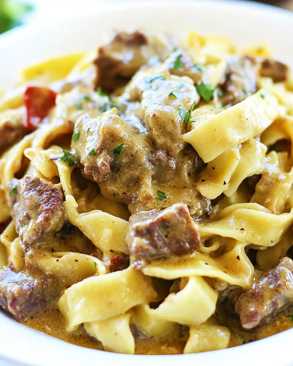 Slow Cooker Beef and Noodles