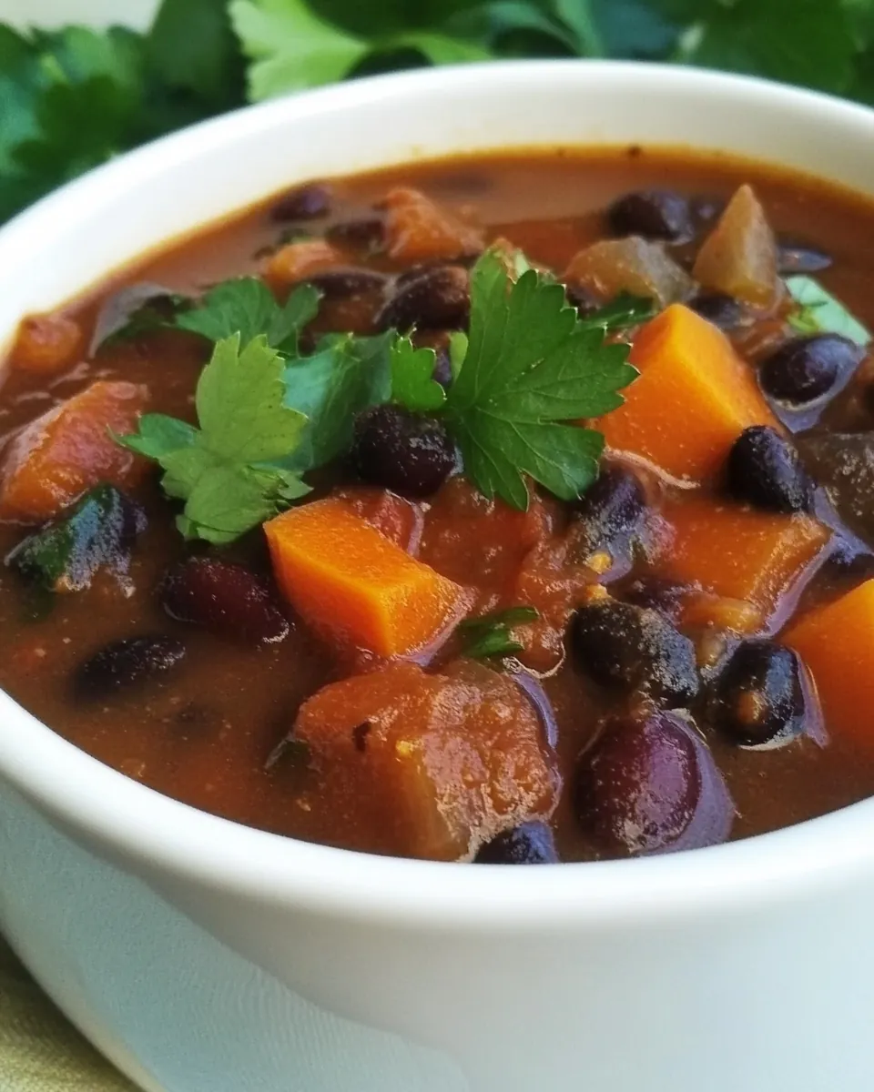 Slow Cooker Black Bean Veggie Soup