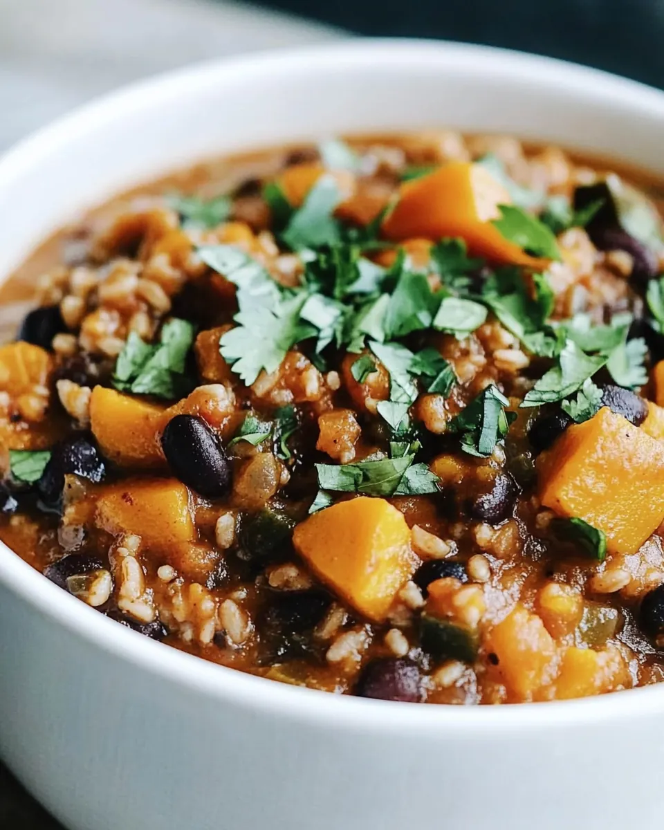 Slow Cooker Butternut Squash and Farro Chili
