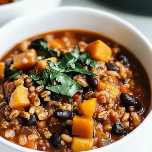 Slow Cooker Butternut Squash and Farro Chili