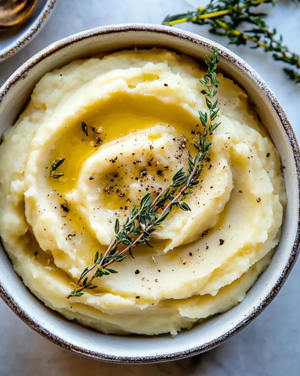 Slow Cooker Cheesy Garlic Herb Mashed Potatoes