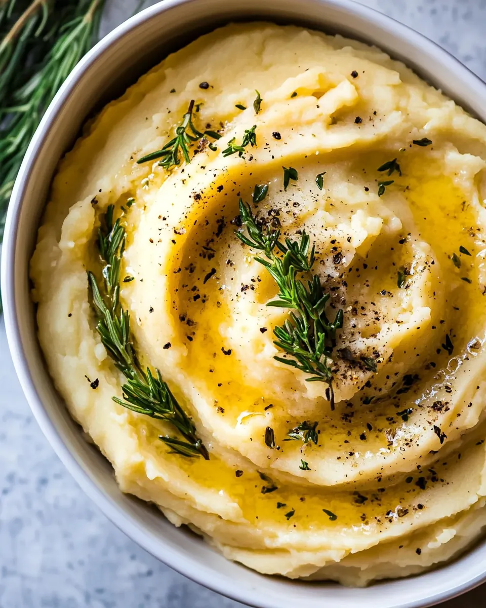 Slow Cooker Cheesy Garlic Herb Mashed Potatoes