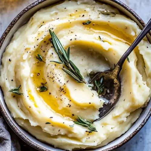 Slow Cooker Cheesy Garlic Herb Mashed Potatoes