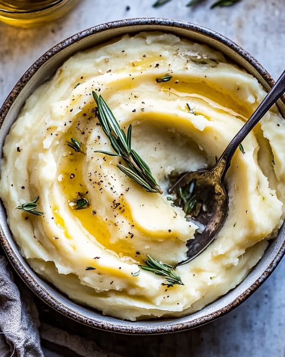 Slow Cooker Cheesy Garlic Herb Mashed Potatoes