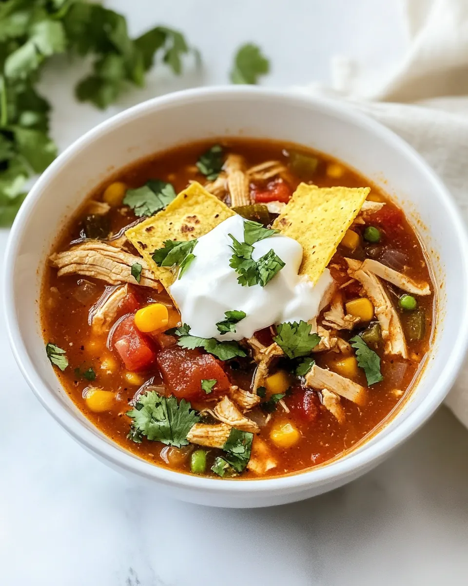 Slow Cooker Chicken Fajita Tortilla Soup
