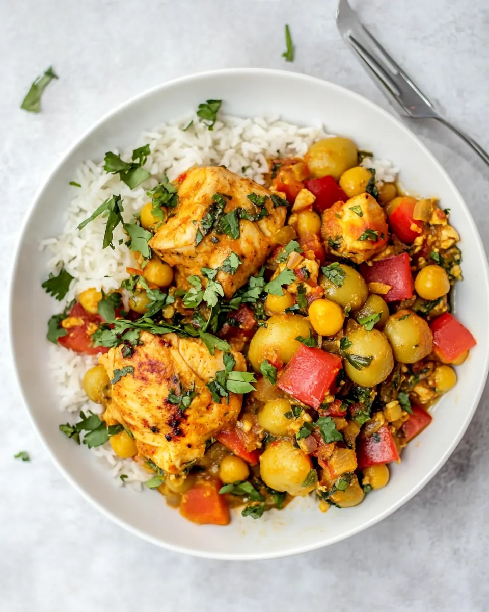 Slow Cooker Chicken and Chick Pea Tagine