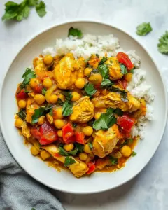 Slow Cooker Chicken and Chick Pea Tagine